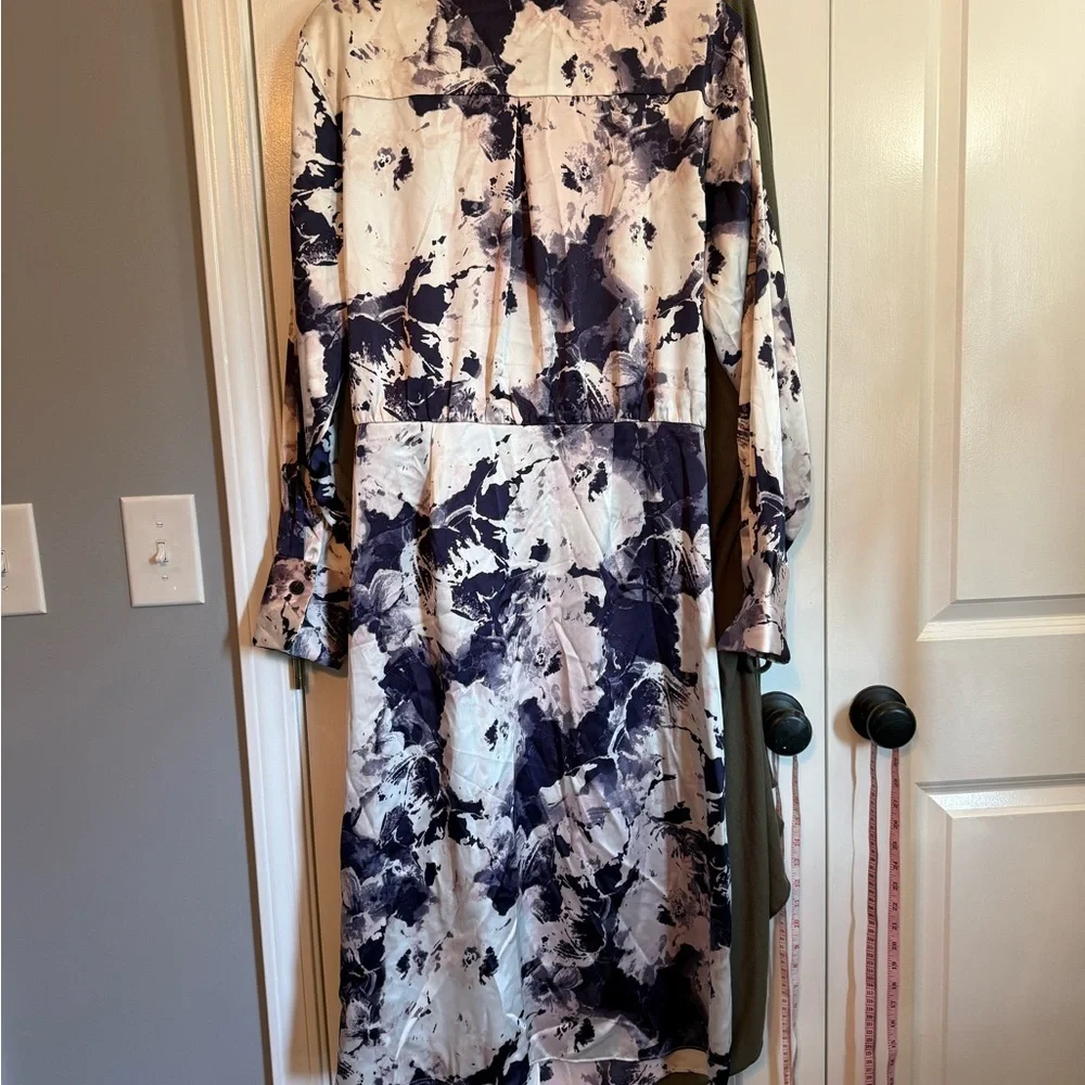 Worthington Floral Wrap Dress - Black, Cream, Pink - Picture 5 of 5